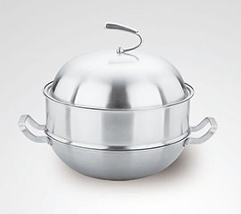 Three layer steel multifunctional steaming pan